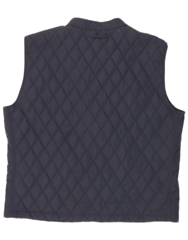 Colete acolchoado masculino Zara UK 44 2XL poliéster azul marinho