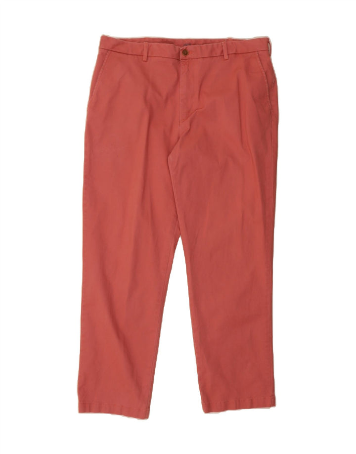 IZOD Mens Salt Water Straight Chino Trousers W38 L32 Pink Cotton Vintage Izod and Second-Hand Izod from Messina Hembry 
