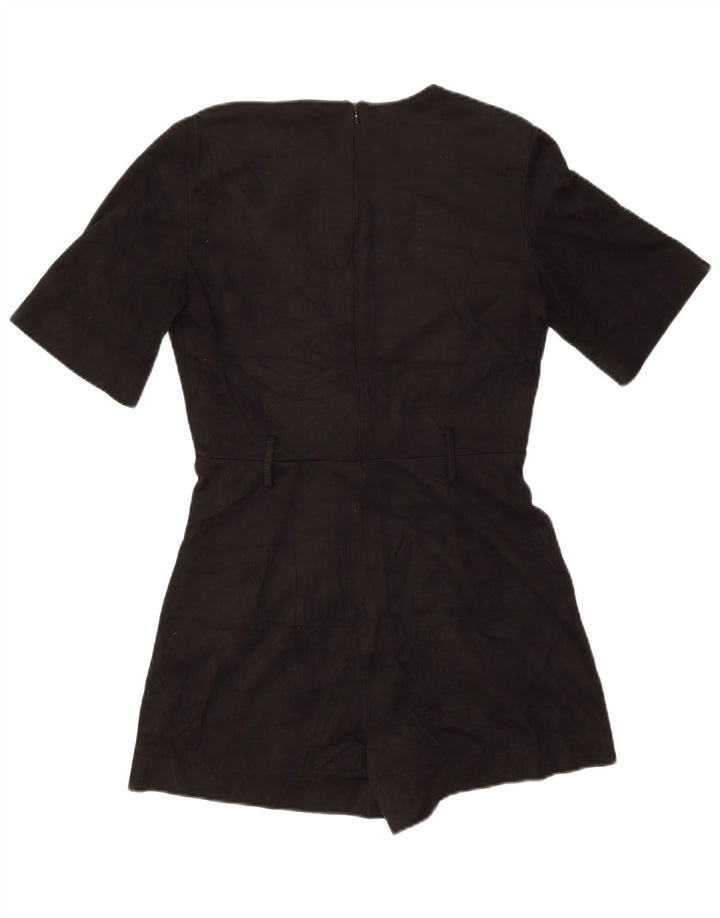 Zara Womens Trafaluc Playsuit UK 12 Médio Preto Poliéster