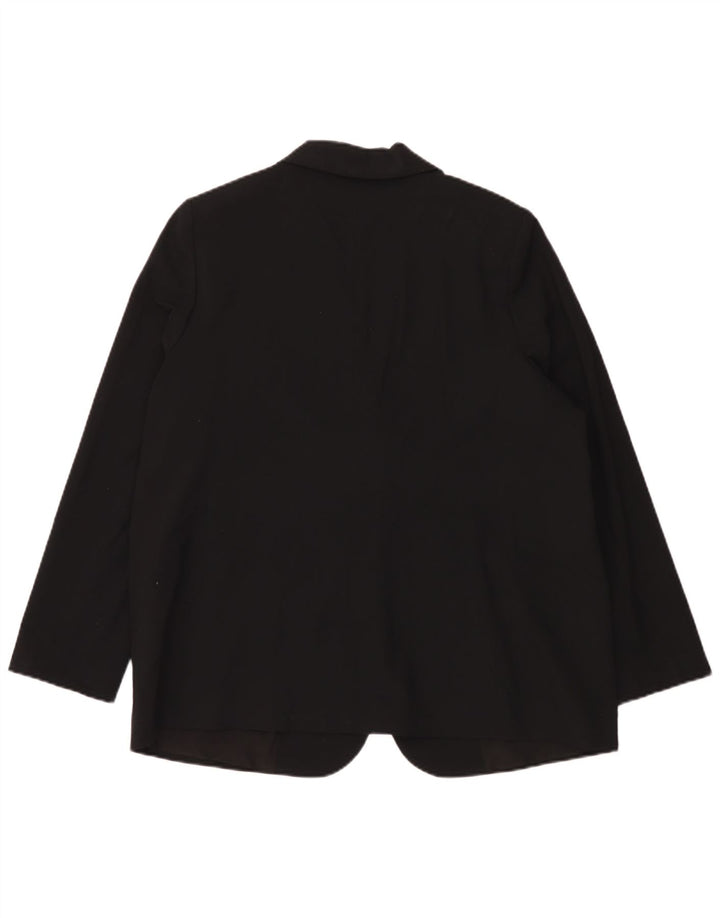 Jaqueta blazer feminina Marks & Spencer com 1 botão grande Reino Unido 18 XL preta