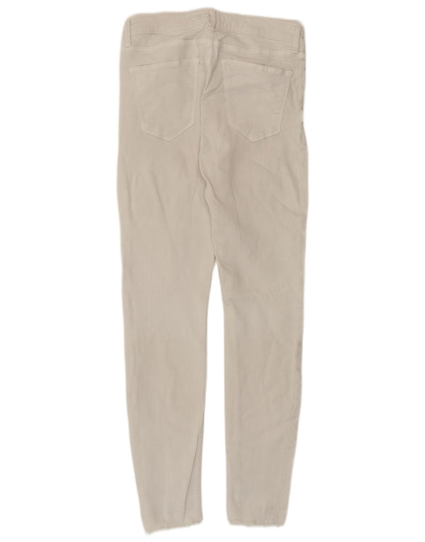 Calça jeans skinny feminina Zara EU 36 XS W26 L27 algodão branco