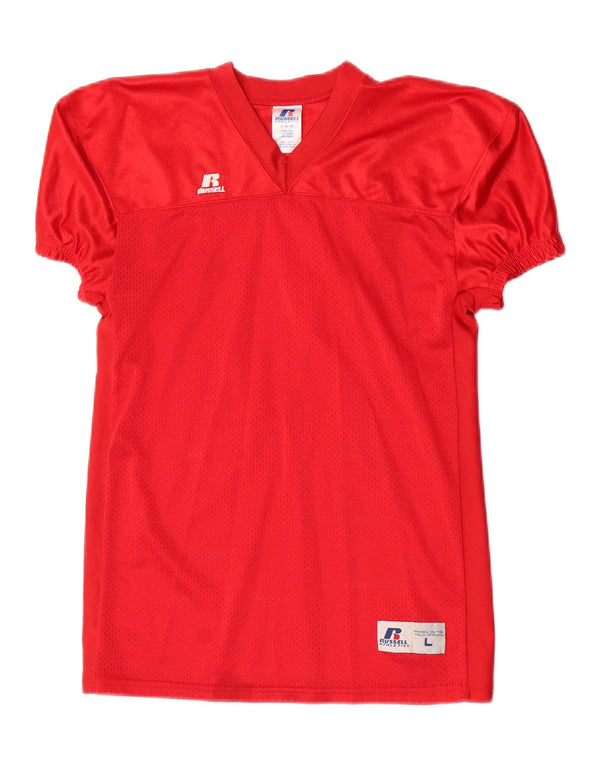 Russell Athletic Boys Jersey Top 14-15 Anos Grande Poliéster Vermelho