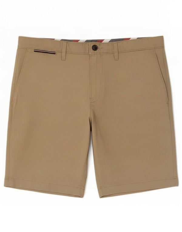 Tommy Hilfiger Mens Chino Shorts Médio W32 Algodão Bege