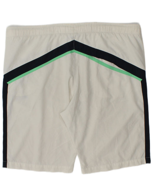 Shorts esportivos masculinos Nike médio branco colorblock poliéster