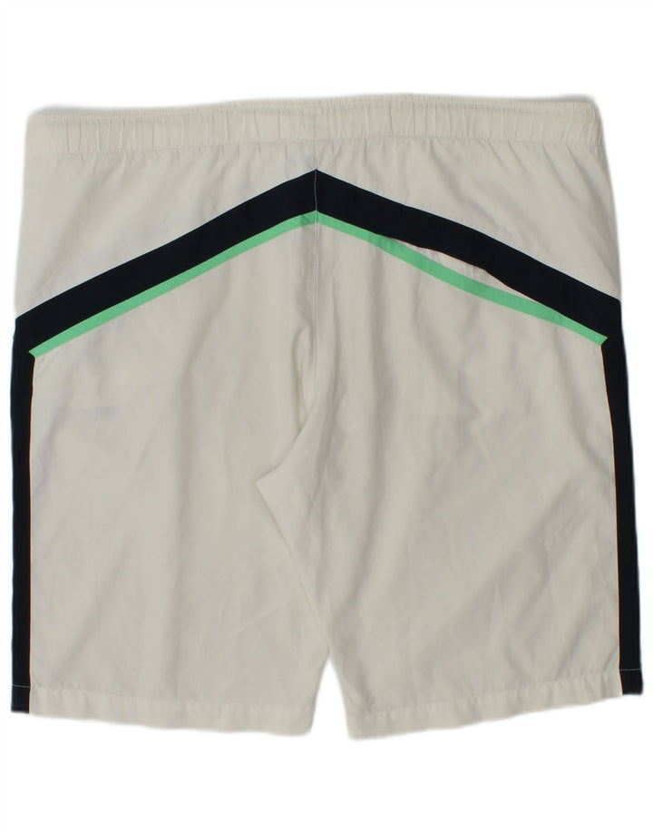 Shorts esportivos masculinos Nike médio branco colorblock poliéster