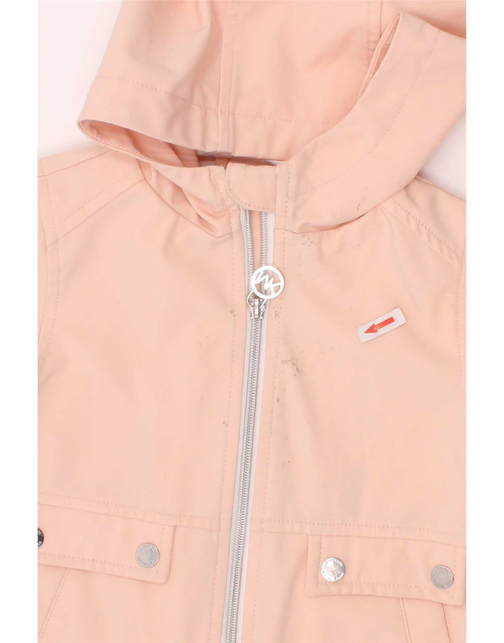 Jaqueta de chuva com capuz para meninas Michael Kors 3-4 anos poliéster rosa
