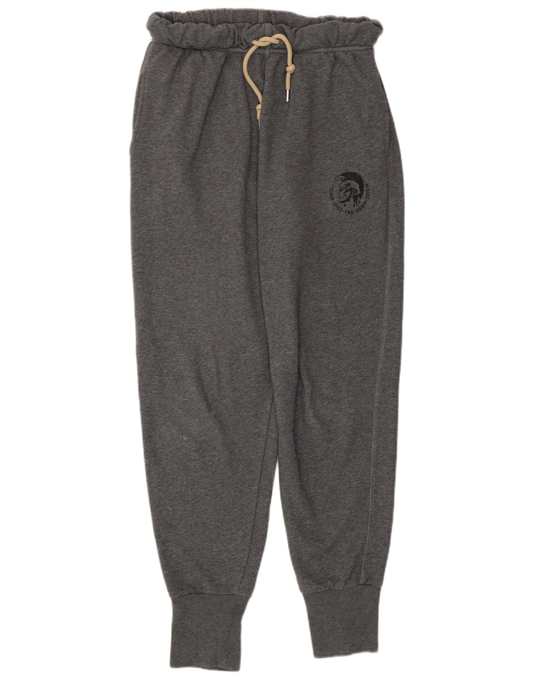 Calça de treino feminina DIESEL Joggers UK 12 algodão cinza médio