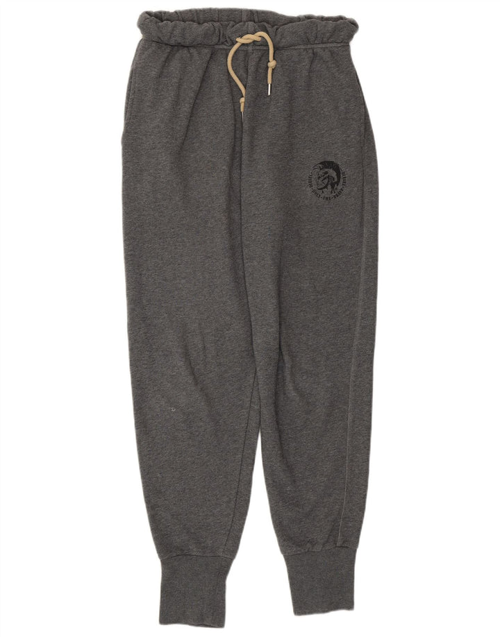 Calça de treino feminina DIESEL Joggers UK 12 algodão cinza médio
