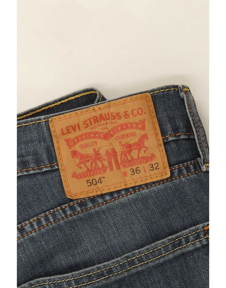 Levi's Masculino 504 Straight Jeans W36 L27 Azul Algodão