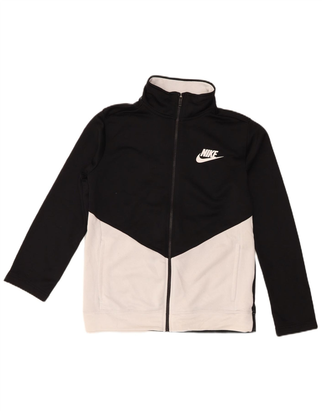 Jaqueta Nike Boys Tracksuit Top 12-13 anos grande bloco colorido preto