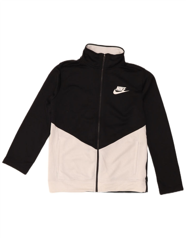 Jaqueta Nike Boys Tracksuit Top 12-13 anos grande bloco colorido preto