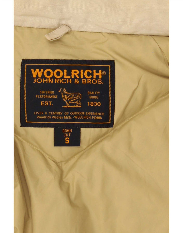 Casaco acolchoado com capuz masculino Woolrich UK 36 pequeno bege