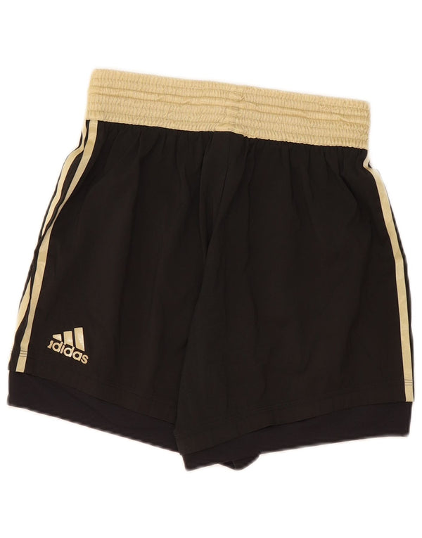 Adidas Mens Deutscher Fussball Bund Sport Shorts Pequeno Preto Colourblock
