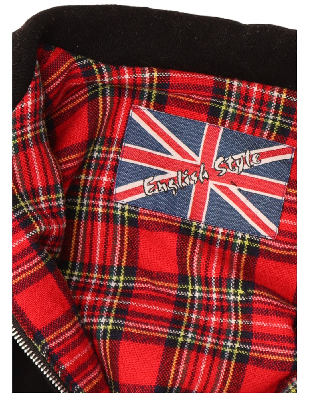 Jaqueta bomber masculina vintage UK 40 grande lã preta