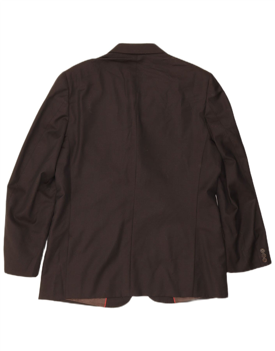 Jaqueta blazer masculina Massimo Dutti com 3 botões Reino Unido 42 XL lã marrom