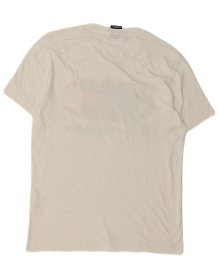 Camiseta gráfica masculina Champion Top médio algodão branco