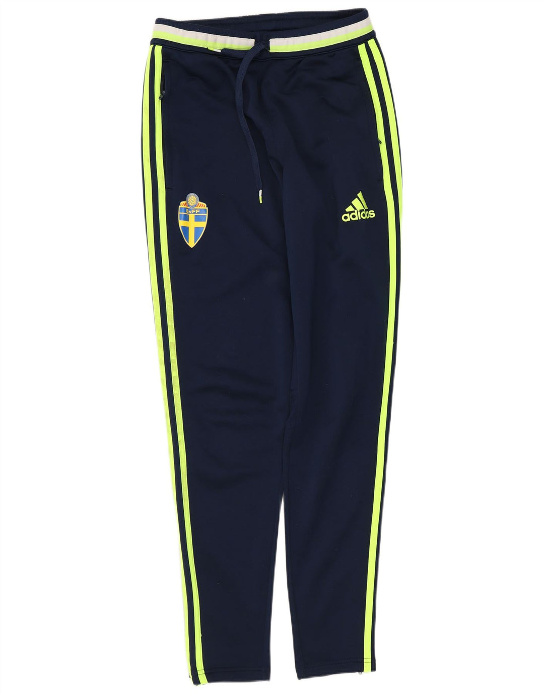 Calças de treino ADIDAS masculinas Climacool XS azul marinho poliéster