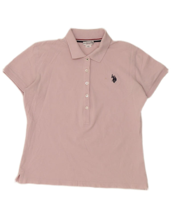 US Polo Assn. Camisa Polo Feminina Crop UK 6 XS Rosa