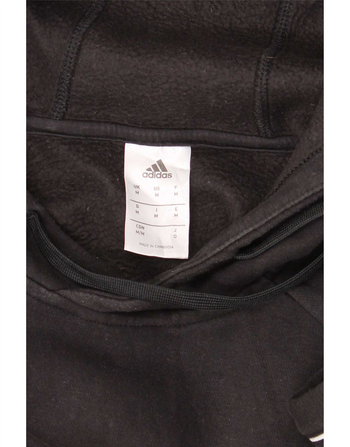 Adidas Mens Hoodie Jumper Médio Algodão Preto