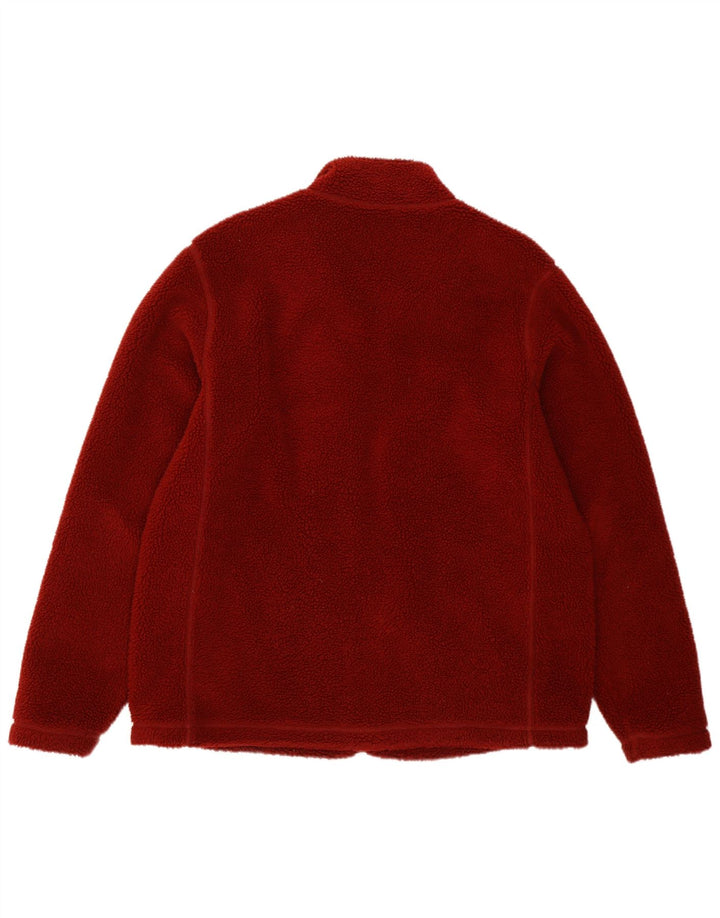Jaqueta de lã masculina Lands End UK 38/40 poliéster vermelho médio