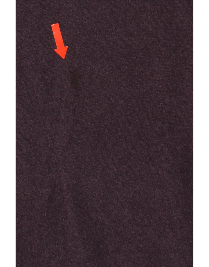 EDDIE BAUER Mens V-Neck Jumper Sweater Large Purple Cotton Vintage Eddie Bauer and Second-Hand Eddie Bauer from Messina Hembry 