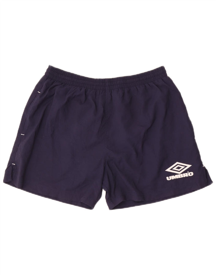 Shorts esportivos masculinos Umbro XL azul marinho poliéster