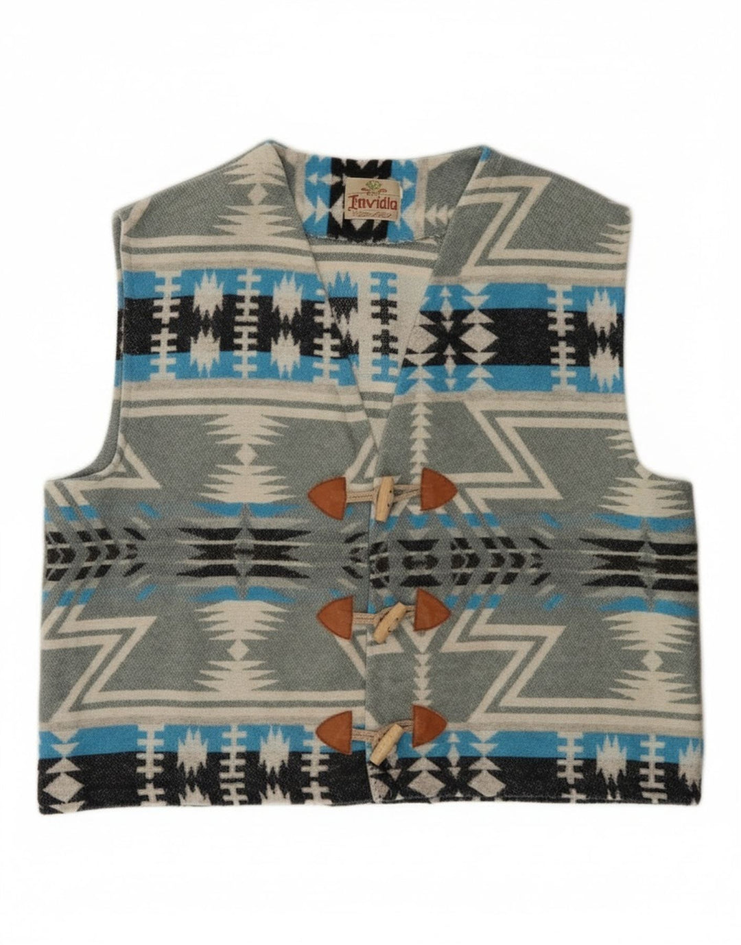 Colete masculino vintage XL cinza Fair Isle