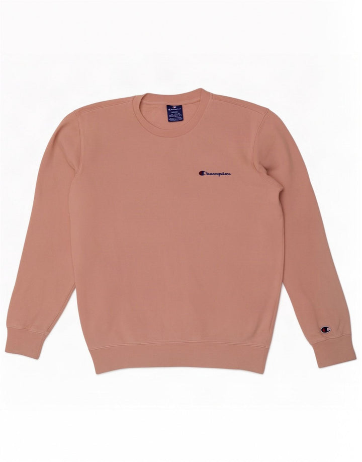 Champion moletom masculino jumper pequeno algodão rosa