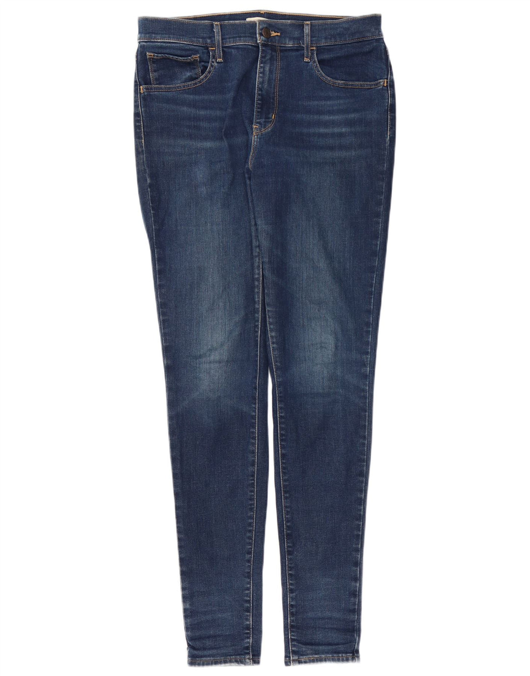 Calça jeans skinny feminina LEVI'S 720 de cintura alta W30 L32 azul marinho algodão
