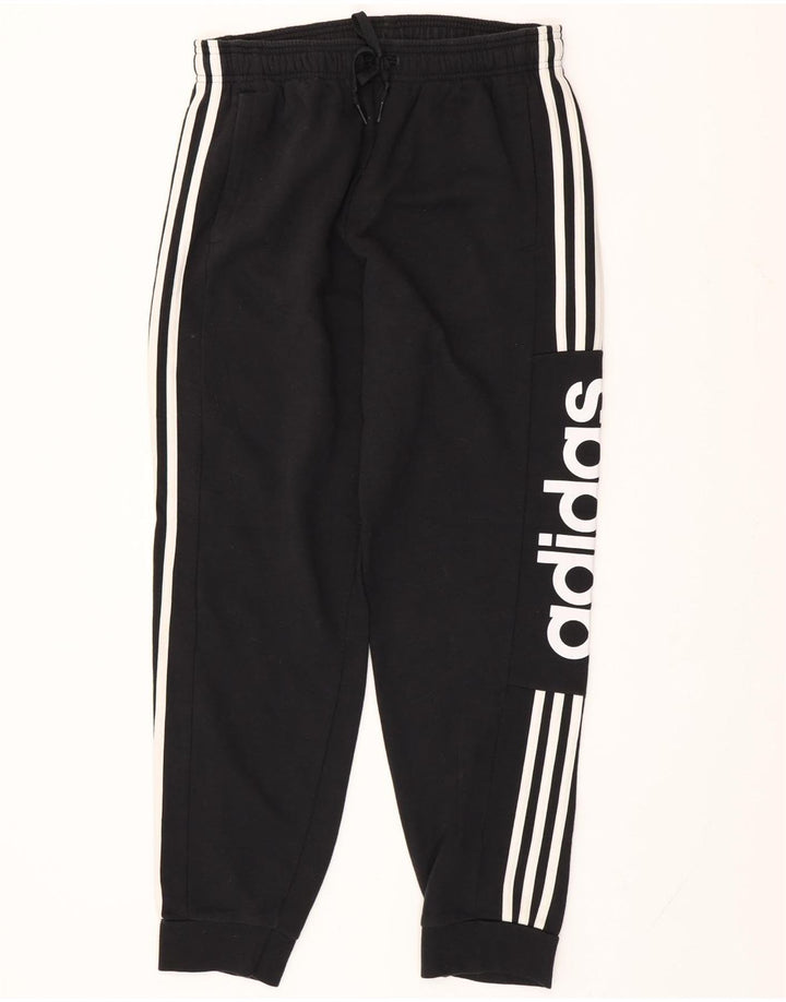 ADIDAS Mens Graphic Tracksuit Calças Joggers Médio Algodão Preto