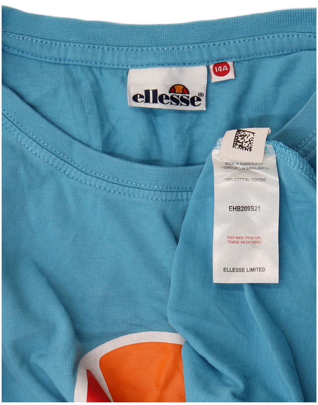 Camiseta Ellesse Boys Graphic 13-14 Anos Azul Algodão