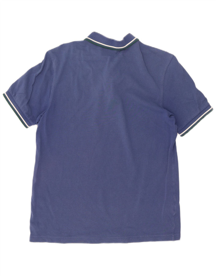 Camisa polo masculina Fred Perry grande algodão listrado azul