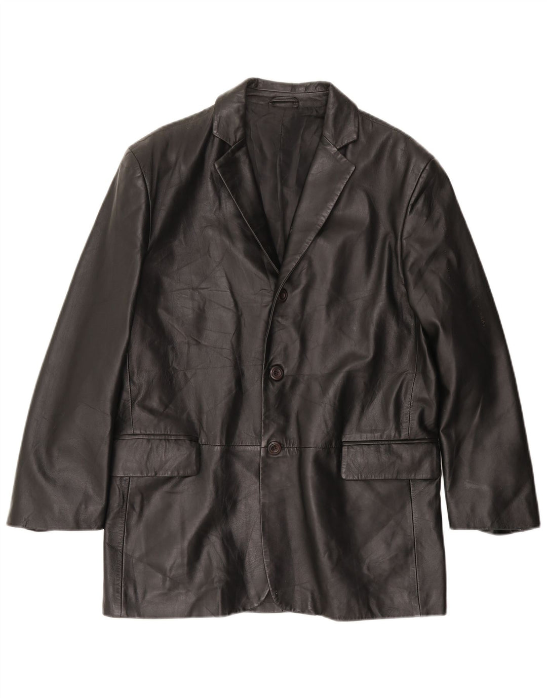 Jaqueta de couro masculina VINTAGE IT 50 grande couro preto