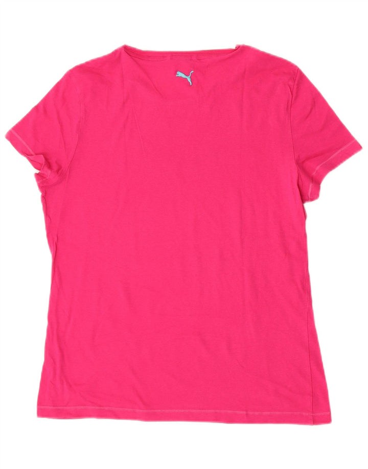 Puma Camiseta Feminina Graphic Top UK 14 Médio Rosa