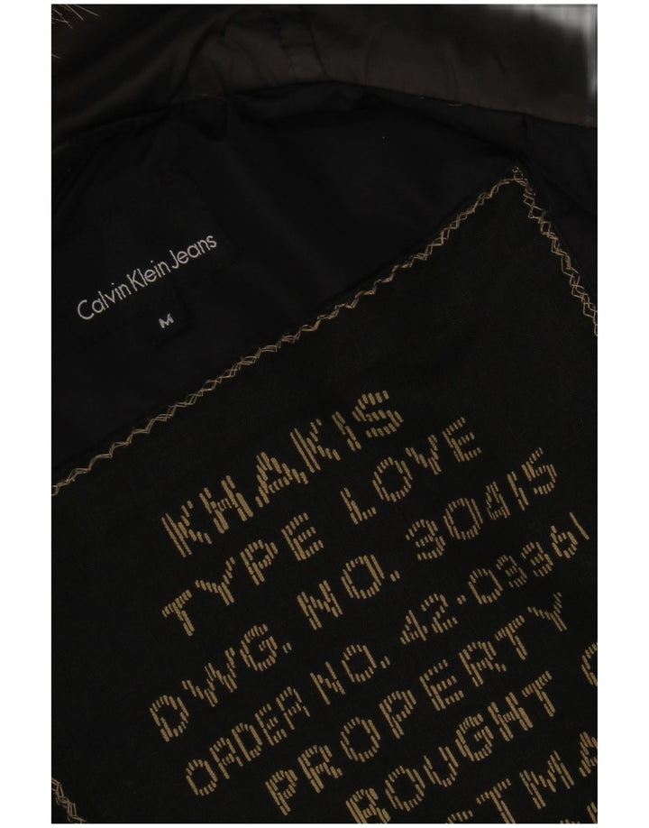 Jaqueta bomber acolchoada masculina com capuz Calvin Klein Reino Unido 38 verde médio