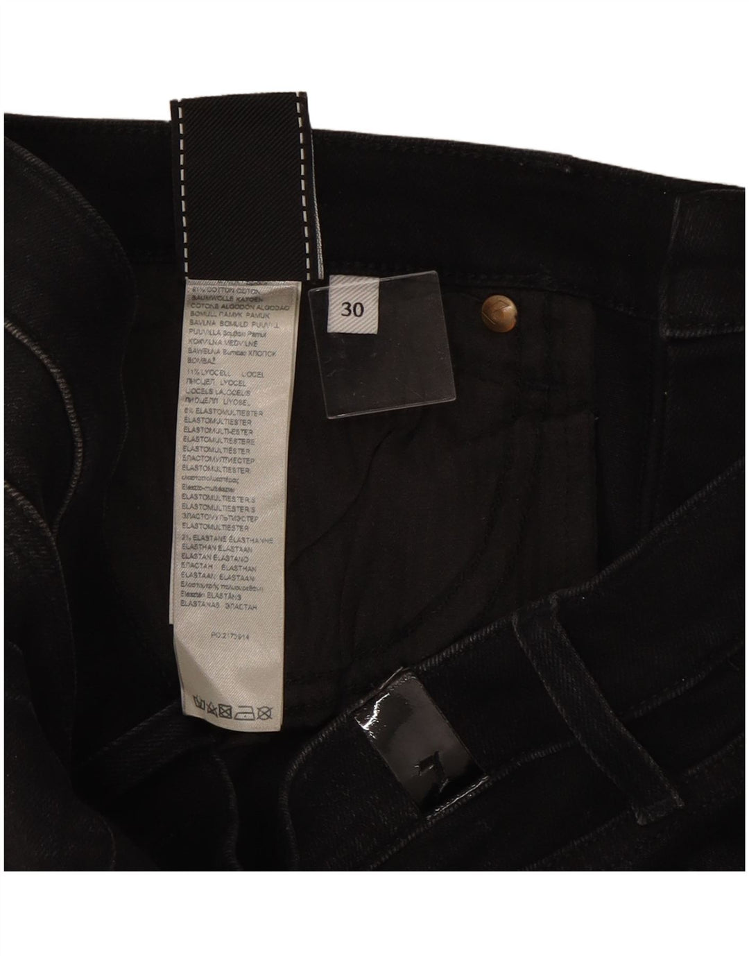 7 For All Mankind Jeans Slim Feminino W30 L27 Algodão Preto