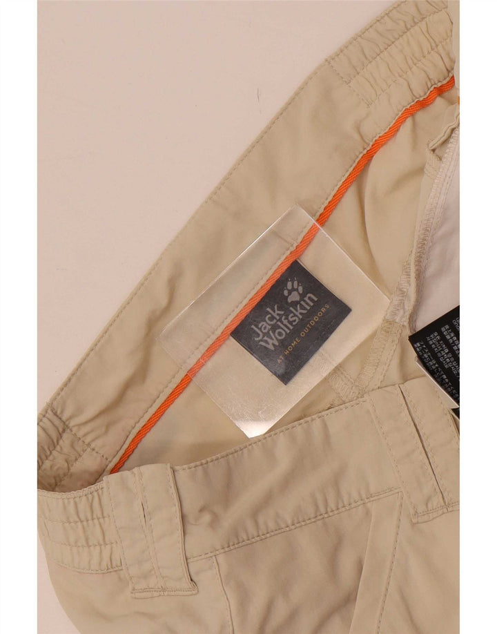 Shorts Chino feminino Jack Wolfskin Reino Unido 12 médio W32 bege poliamida