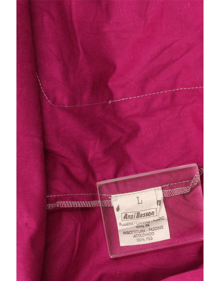 Jaqueta de chuva masculina Anzi Besson com ajuste solto Reino Unido 40 grande poliamida rosa