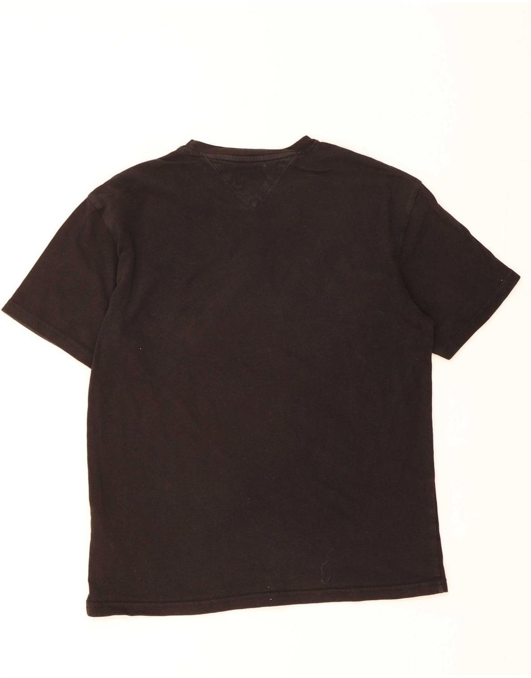Camiseta masculina TOMMY HILFIGER de algodão preto médio