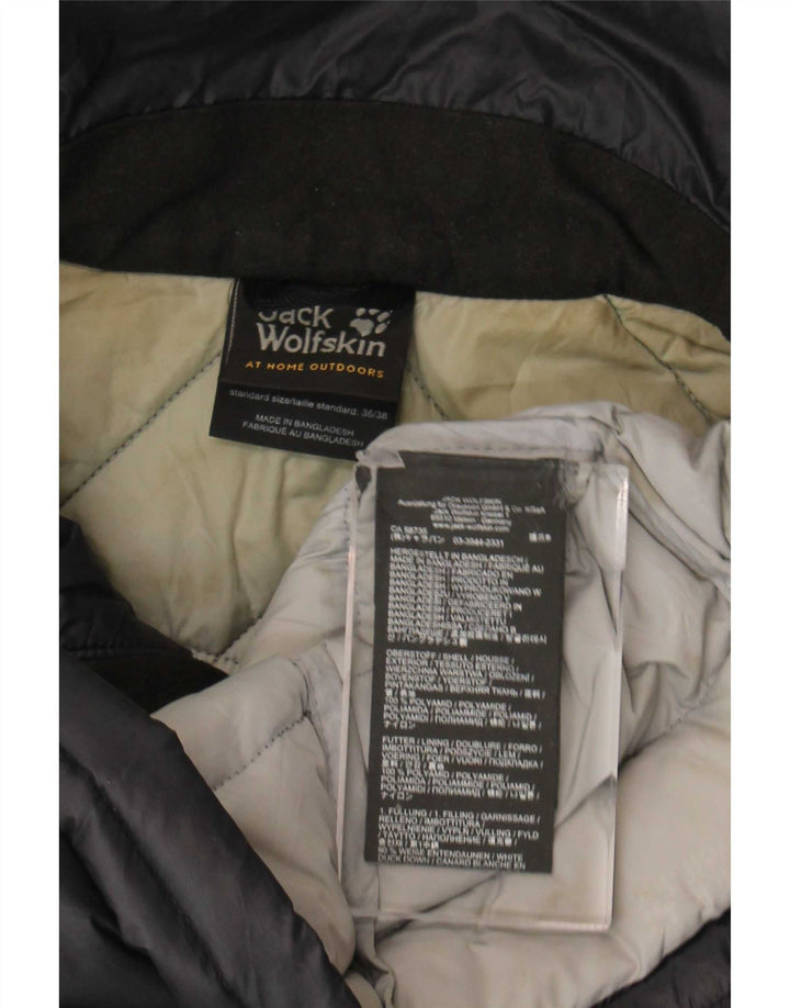 Casaco acolchoado feminino Jack Wolfskin UK 8/10 pequeno cinza poliamida