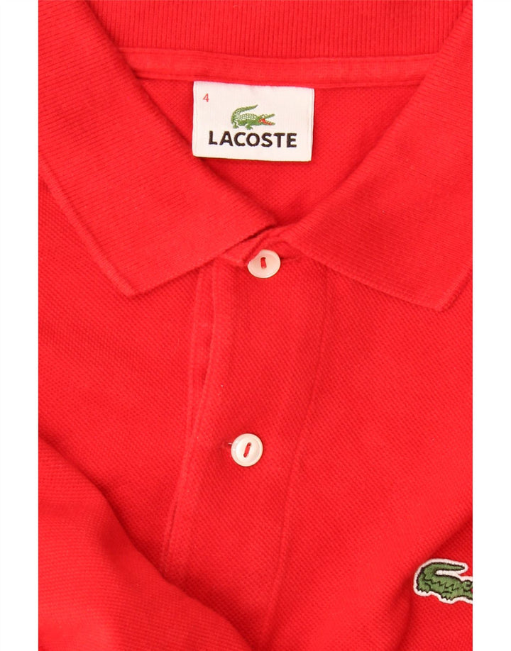 Camisa polo masculina LACOSTE tamanho 4 vermelho médio