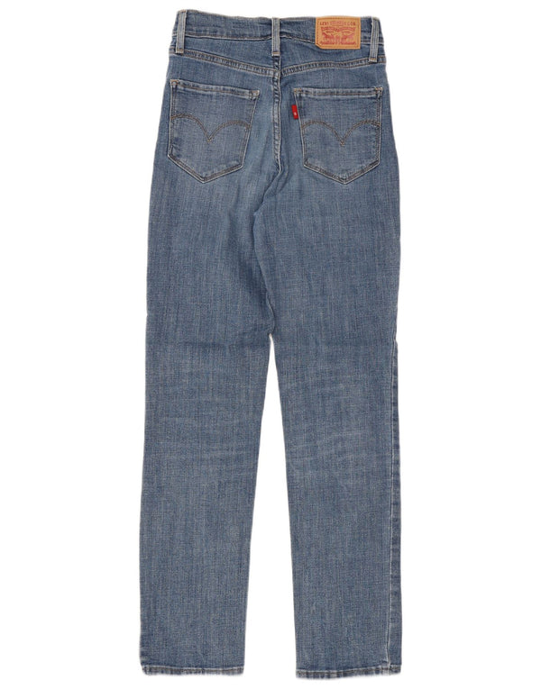 Calça jeans feminina Levi's 724 High Rise Straight W24 L28 algodão azul