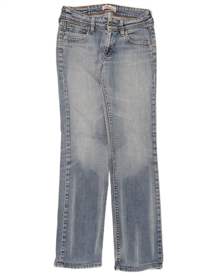 Calça jeans feminina Levi's 570 Straight W31 L31 azul algodão
