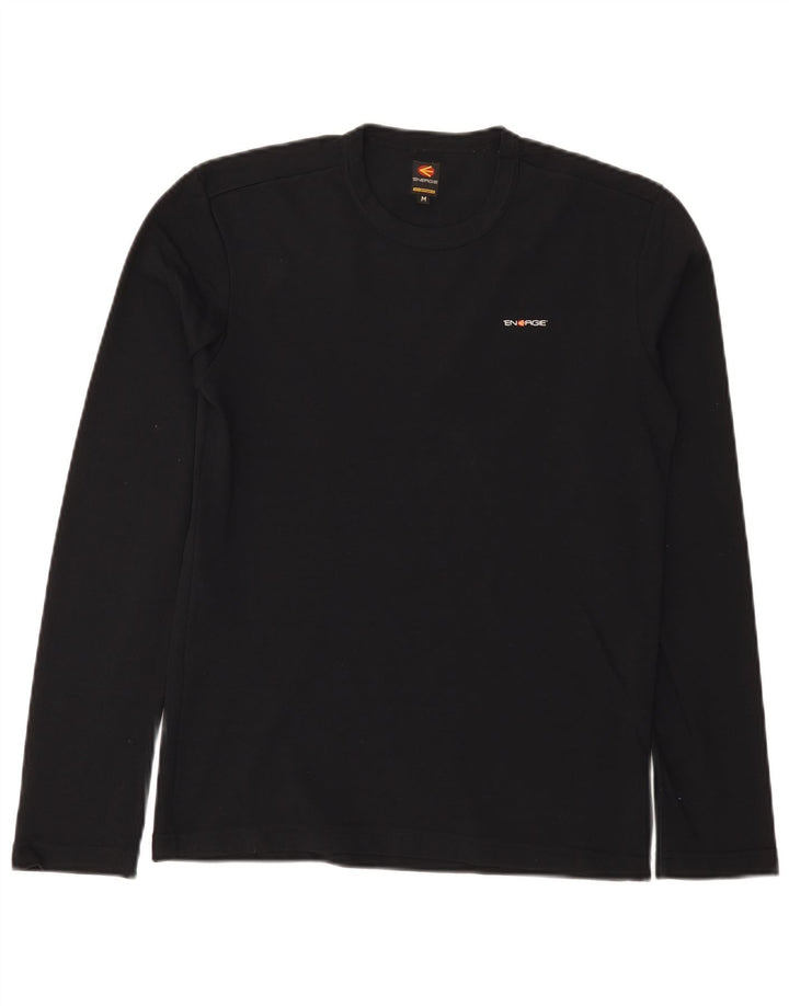 Energie Mens Top Manga Longa Médio Preto Poliamida