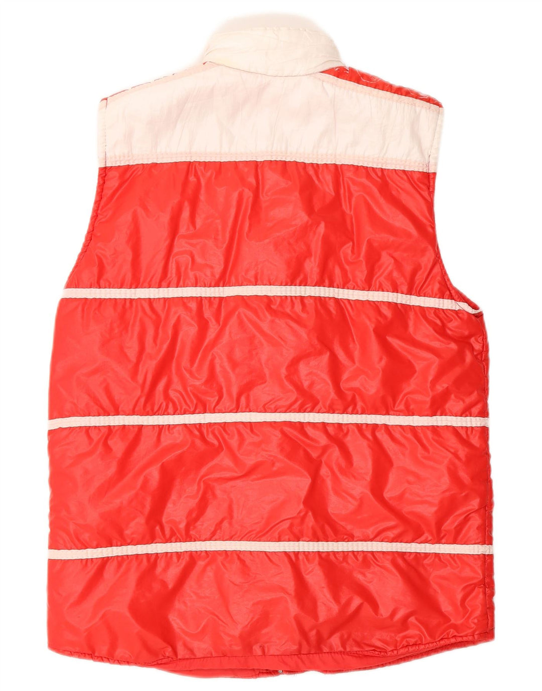 Colete acolchoado masculino vintage UK 36 poliamida colorblock vermelho pequeno
