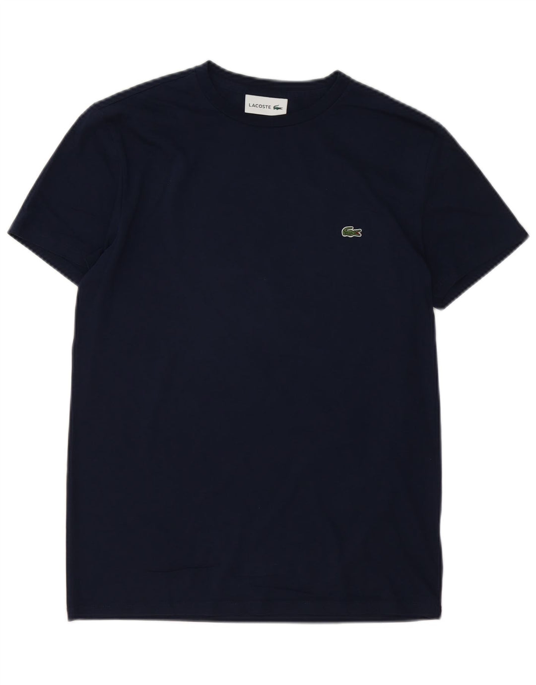 Camiseta masculina Lacoste Regular Fit tamanho 3 pequeno algodão azul marinho
