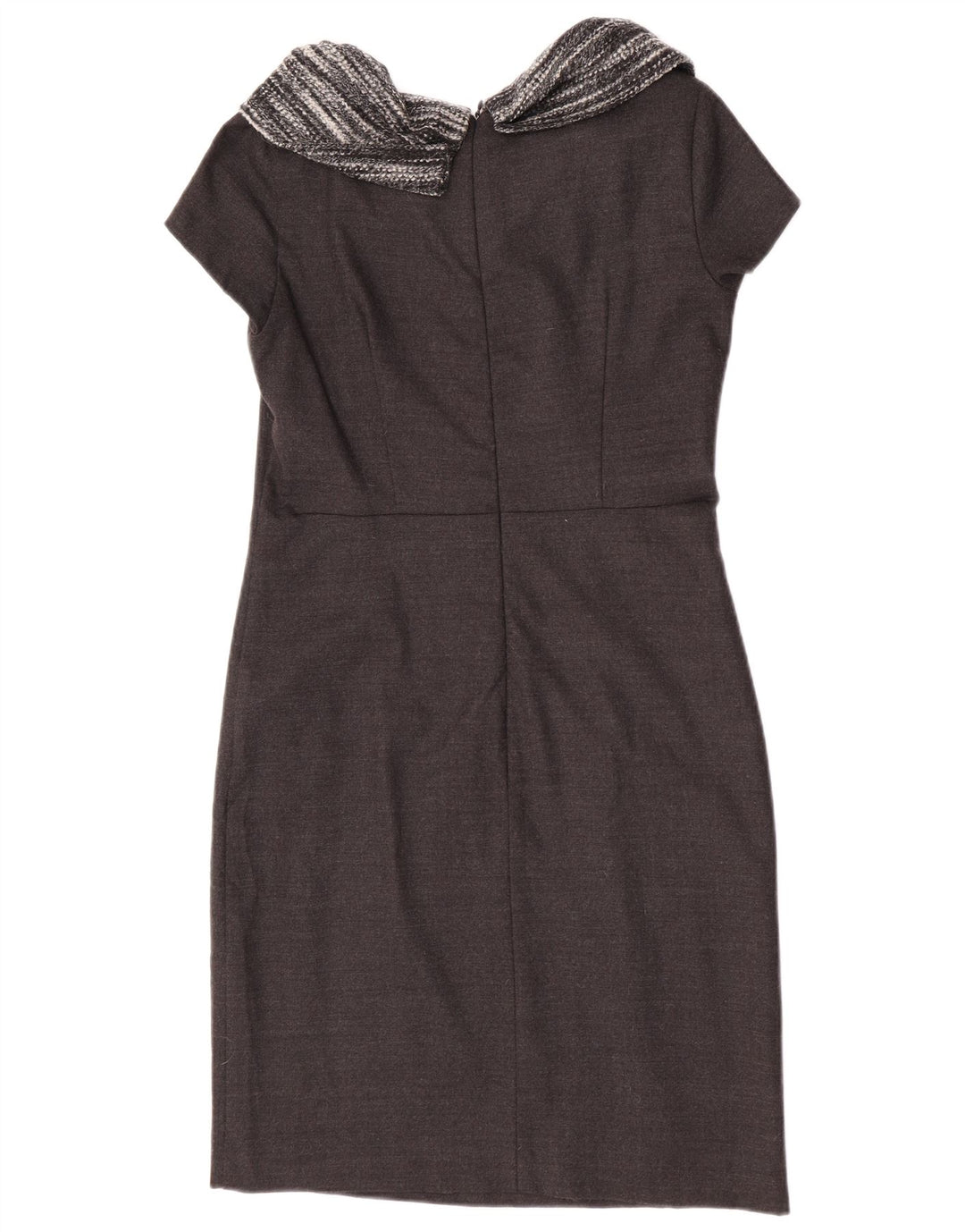 Vestido bainha feminino Max & Co. Reino Unido 12 lã cinza médio