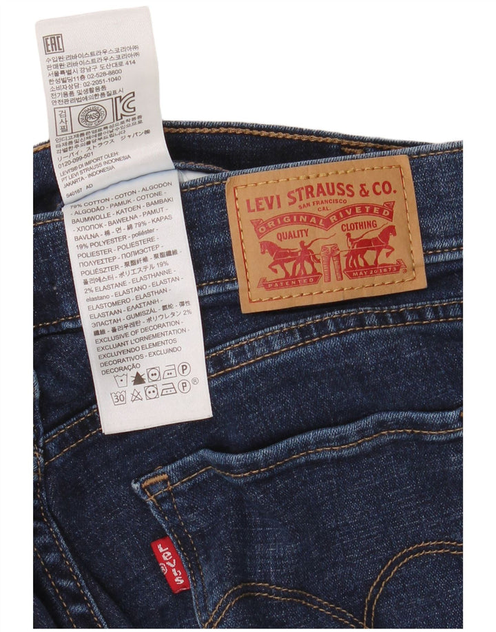Bermuda jeans masculina LEVI'S W28 pequeno algodão azul