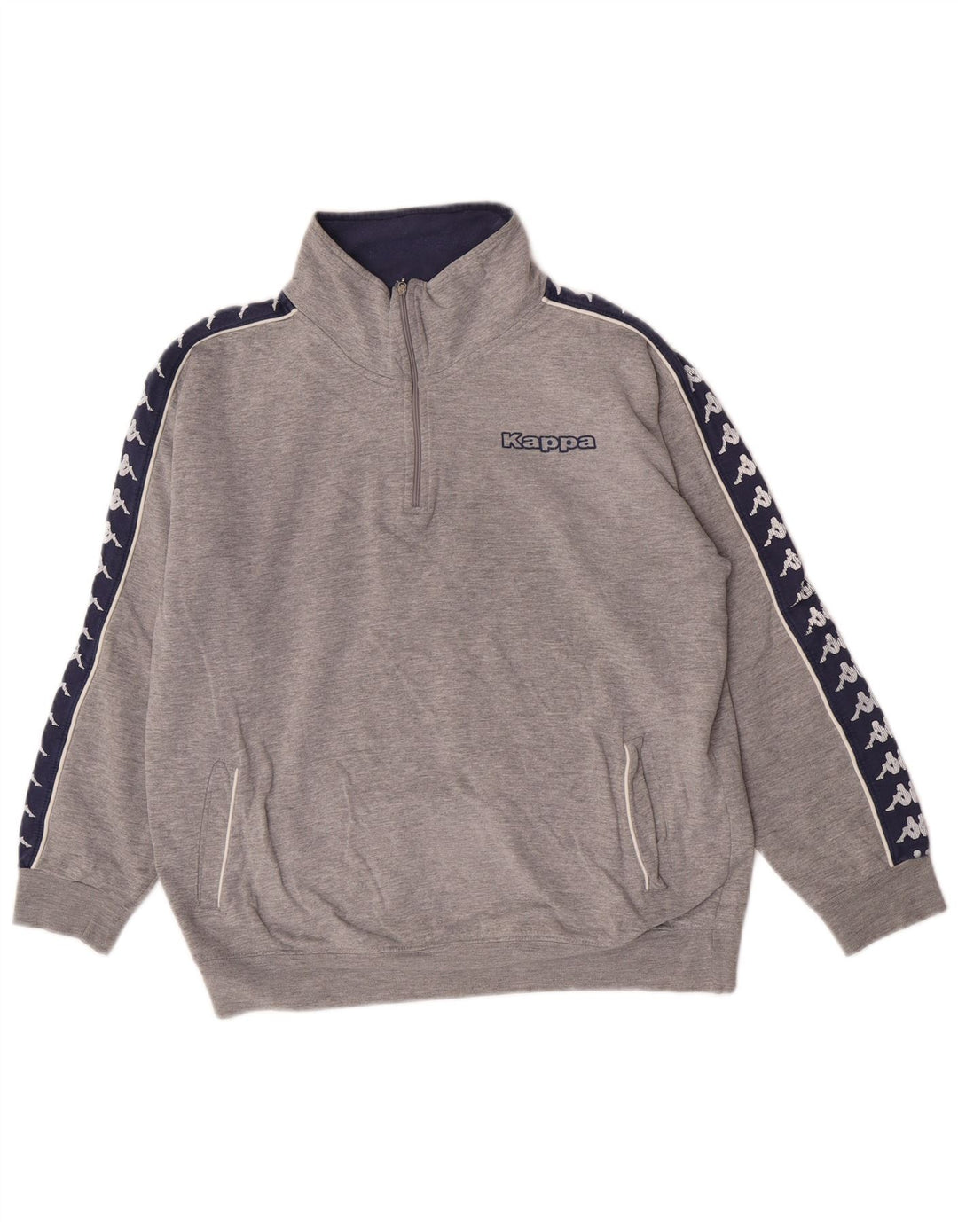 Kappa moletom gráfico feminino jumper UK 14 bloco cinza médio