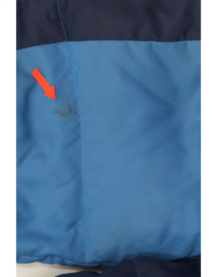 Jaqueta acolchoada masculina Brunik UK 40 grande bloco colorido azul